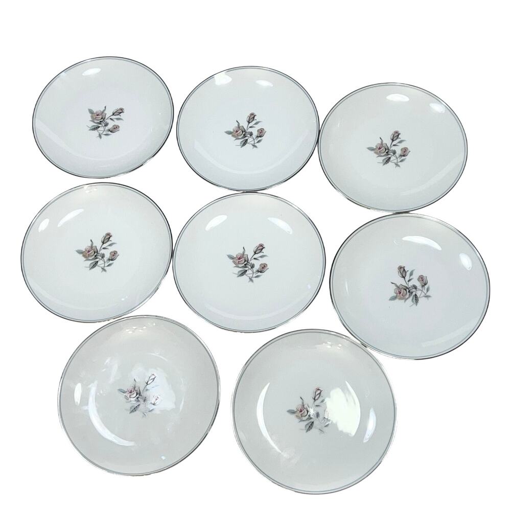 Noritake Fine China 8-inch Bread Butter Side Plates Lot of 8 Margot Pattern 5605
